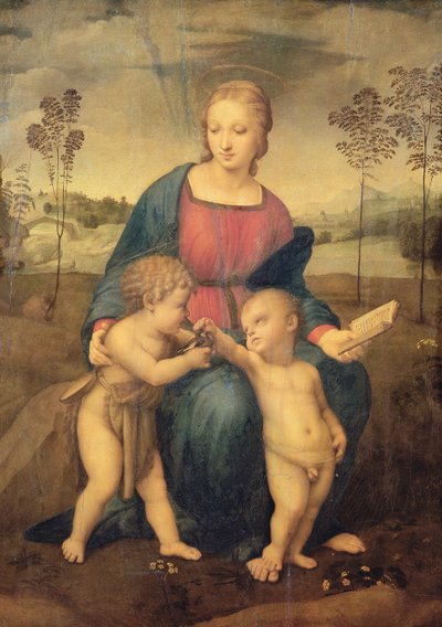 Madonna of the Goldfinch, c.1506 (pre restoration) by Raffaello Sanzio Raphael